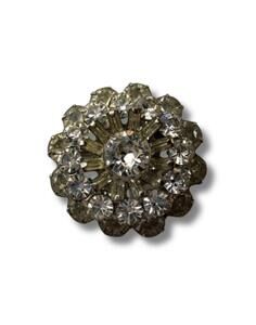 Vintage Weiss Rhinestone Cluster Brooch